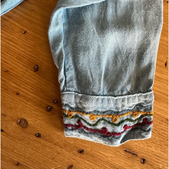 Vintage Girls Sacred Threads Embroidered Long Sleeve Button Up BOHO Sz M 10-12 - Picture 5 of 10